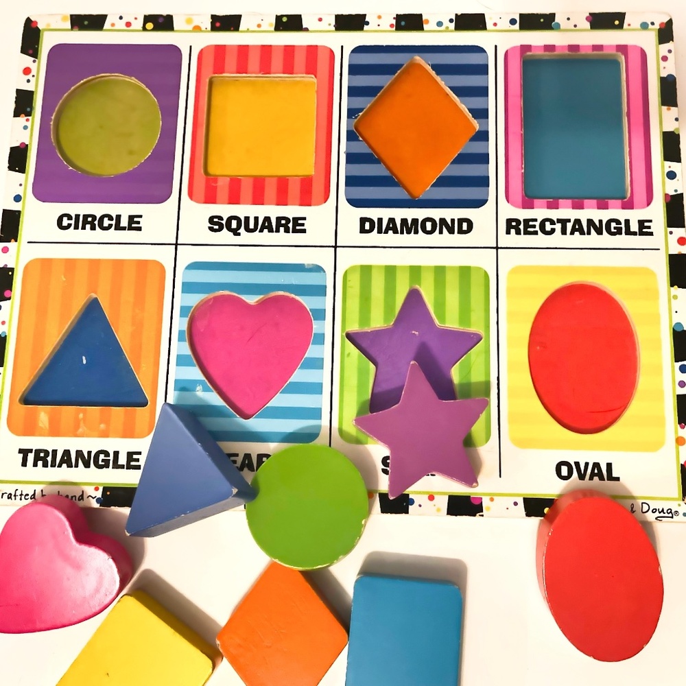 Melissa & Doug Chunky Wooden Puzzle Bundle - 3 Puzzles